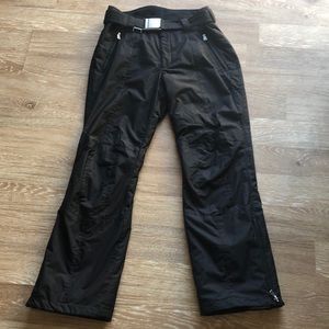 Bogner Sz 36 Ski Pants Black Belted Insulated